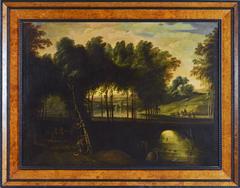 18th Century Flemish Old Master River Landscape by Follower of Lucas van Uden