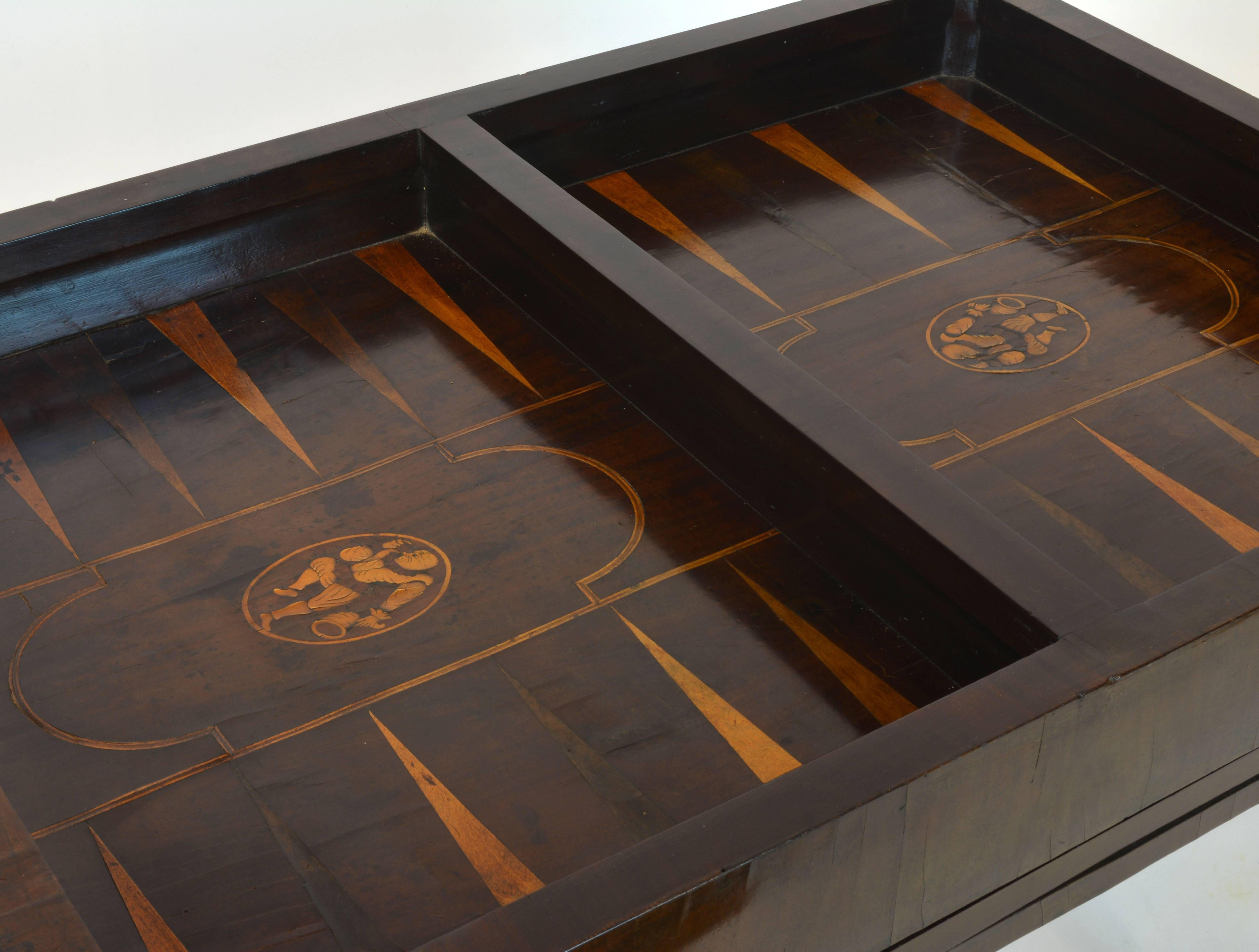 Superior 18th Century George II Mahogany Tric-Trac Game Table 1