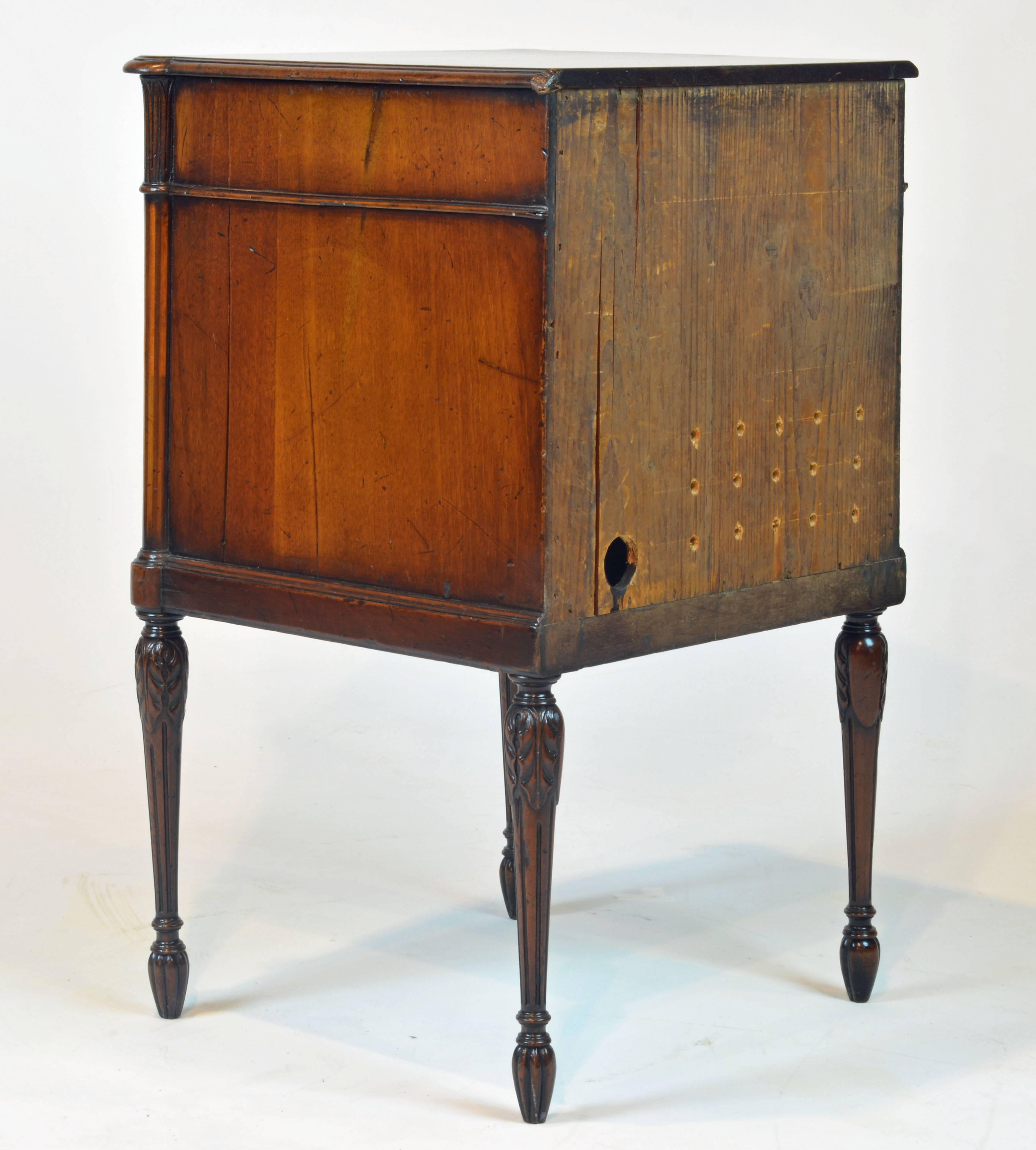 English 19th Century Sheraton Revival Inlaid One Drawer Book Stand or Side Table In Good Condition In Ft. Lauderdale, FL