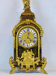 Grandiose 19th Century Regence Style Boulle Inlay, Ormolu-Mounted Mantel Clock