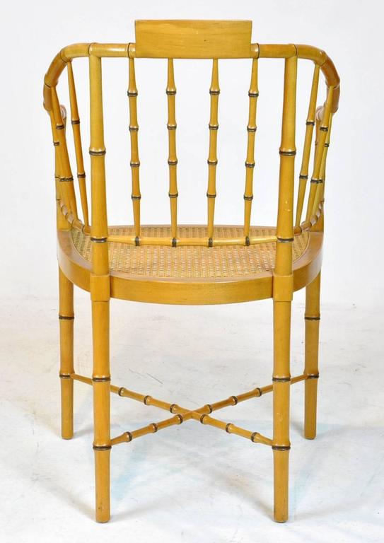 Four Vintage Baker Bamboo Style Arm / Tub Chairs at 1stDibs