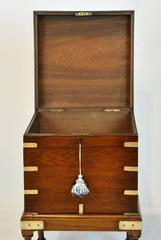 19th Century English Campaign Chest on Stand