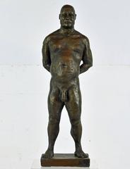figure en bronze "Nu masculin debout" de Ramon Lago:: célèbre sculpteur cubano-américain