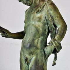 Large Bronze Figure of Antinous with Wonderful Patina