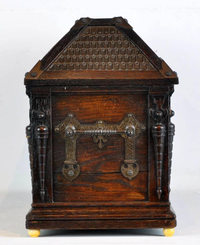 Architecturally Styled 19th Century Jewelry Casket 4