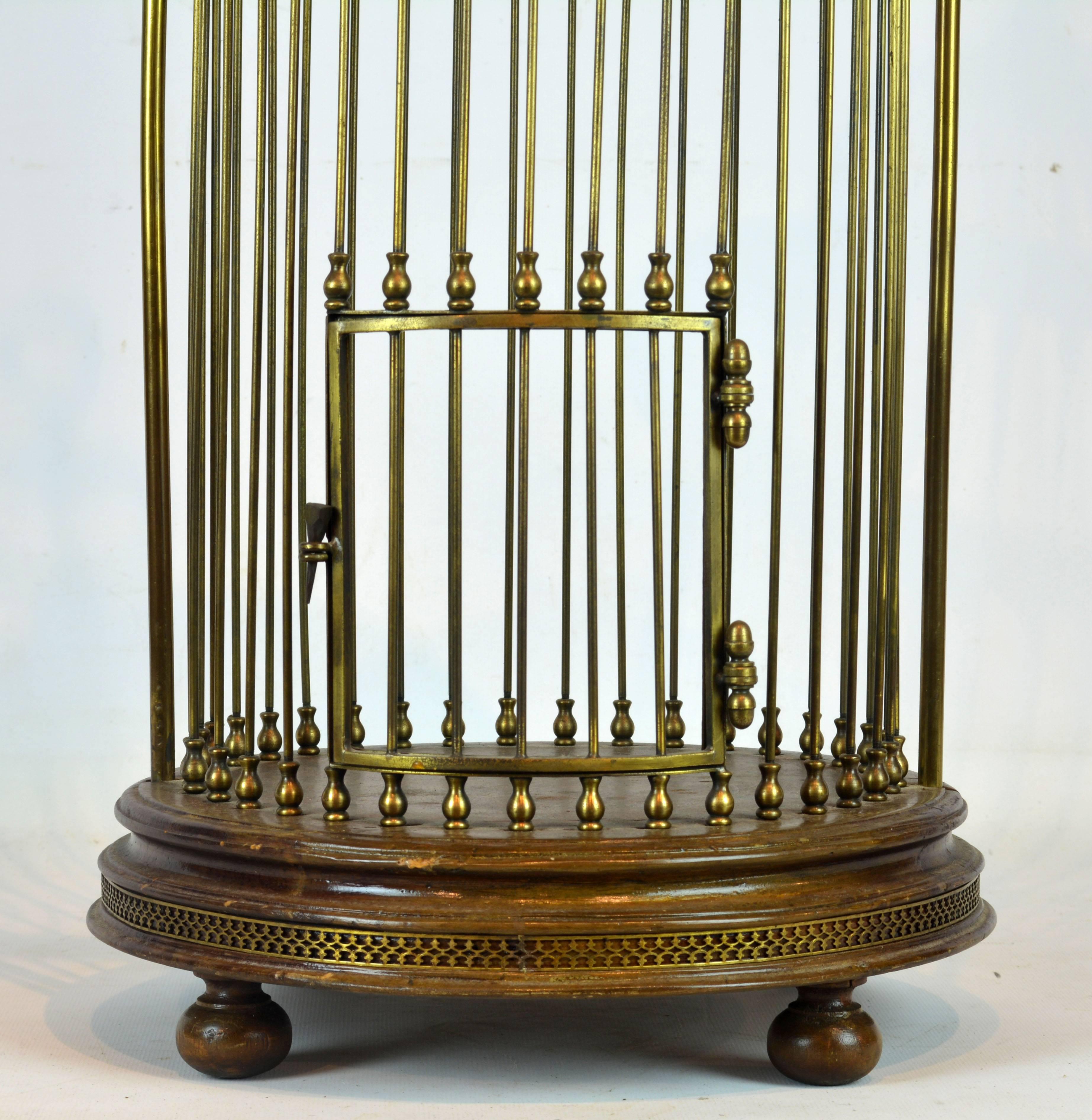 Early 20th Century Edwardian Oriental Style Domed and Footed Brass Birdcage 2