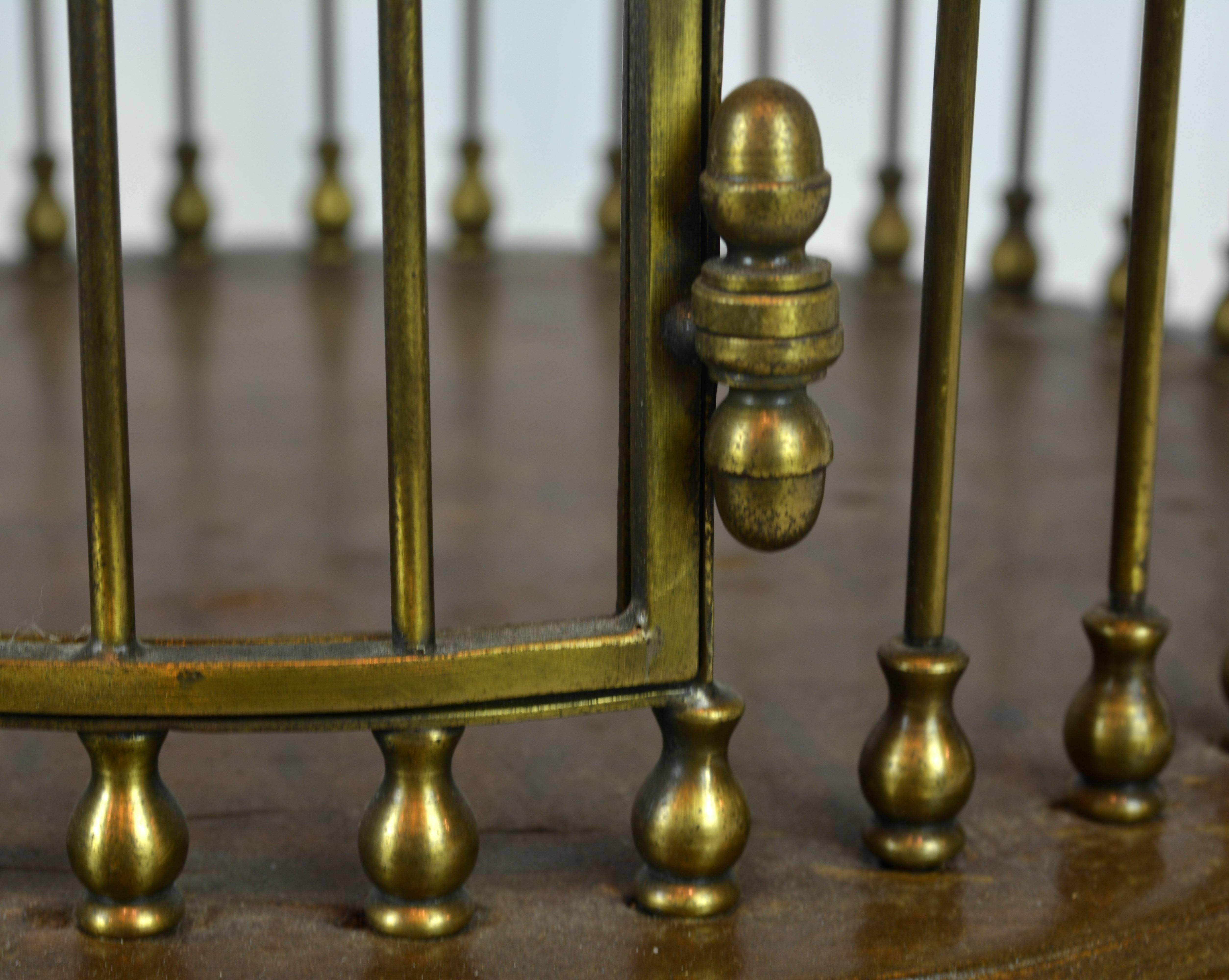 Early 20th Century Edwardian Oriental Style Domed and Footed Brass Birdcage 4