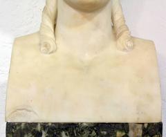 19th Century Italian Neoclassical Marble Bust of Nike on a Tall Marble Column