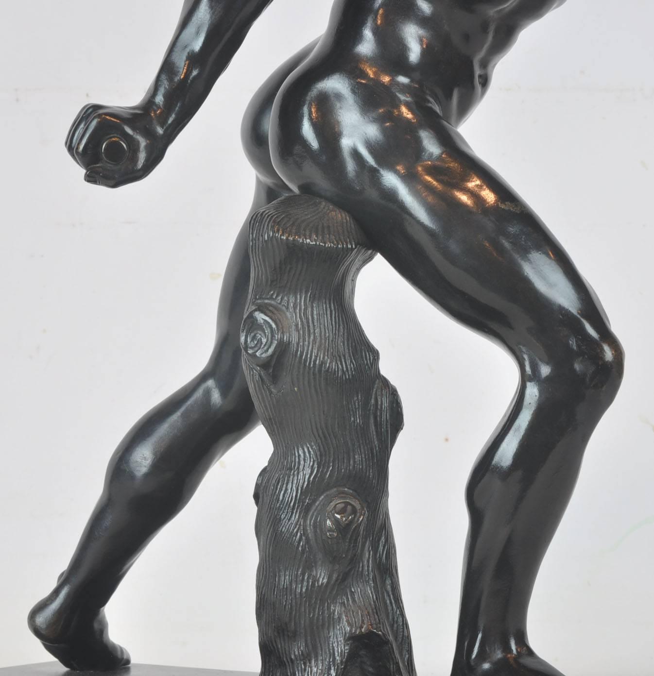 Italian 19th Century Grand Tour Bronze of a Gladiator Cast by Sommer in Napoli 3