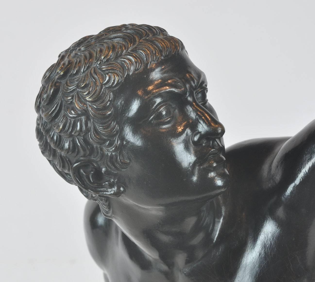 Italian 19th Century Grand Tour Bronze of a Gladiator Cast by Sommer in Napoli 5