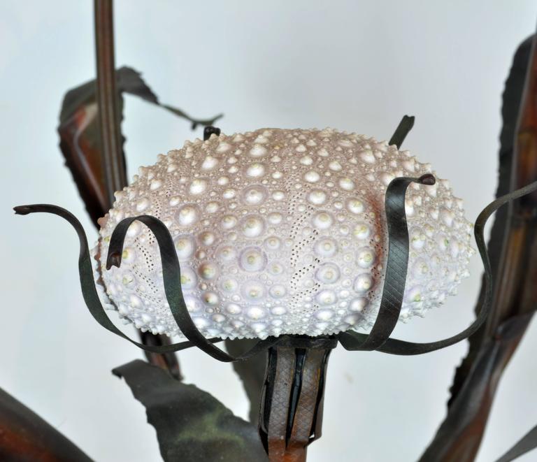 Sculptural Mid-Century Sea Urchin Fantasy Table Lamp Attributed to Curtis Jere 2