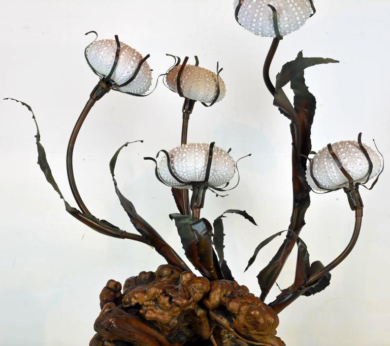 Sculptural Mid Century Sea Urchin Fantasy Table Lamp Attributed To Copper Sculptural Mid Century Sea Urchin Fantasy Table Lamp Attributed To Curtis Jere For