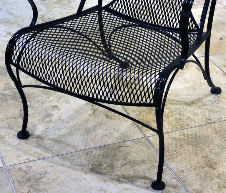 Mid Century Wrought Iron Armchair Vintage Metal And Wood Armchair Mcm