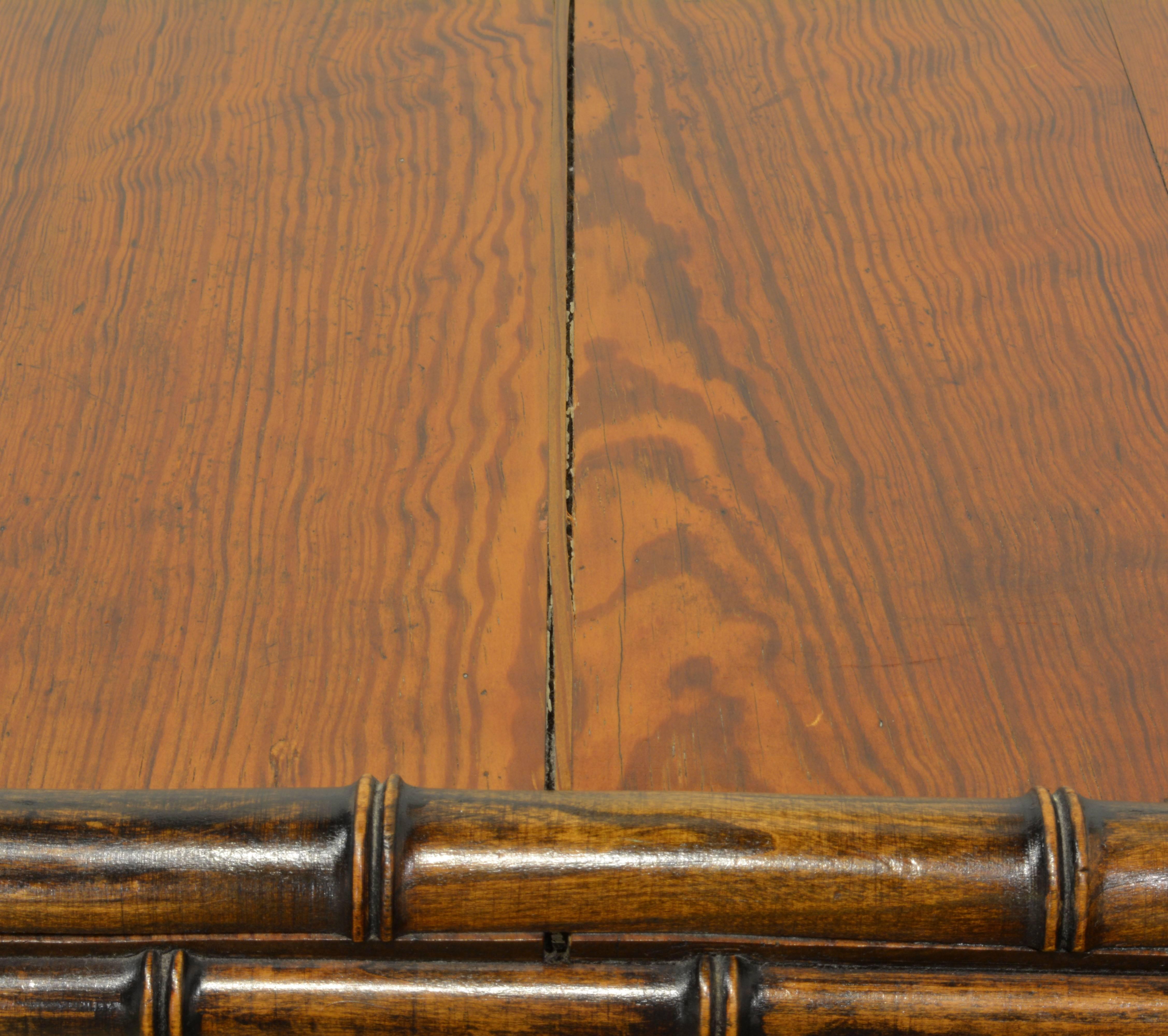 Mid-19th Century English Victorian Faux Bamboo Octagonal Occasional Table 6