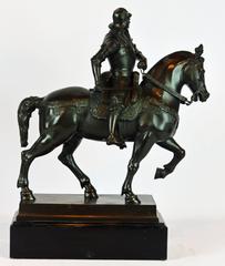 19th Century Grand Tour Bronze Figure of Bartolomeo Colleoni after Verrocchio
