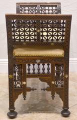 19th Century Moroccan Bench with Mother of Pearl and Bone Inlay