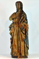 geschnitzte und bemalte Statue der Maria Magdalena aus der spanischen Kolonialzeit des 16. bis 17