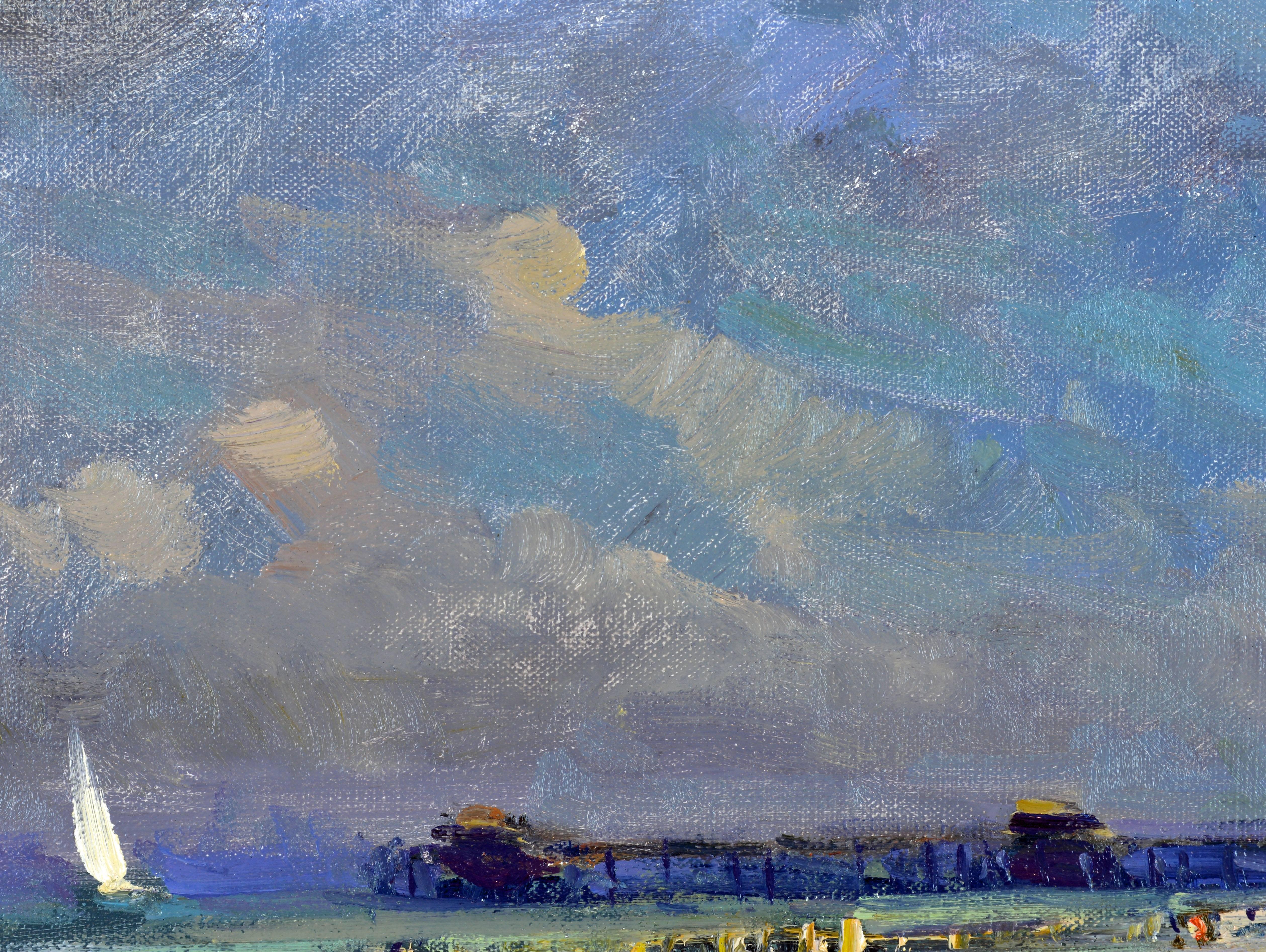 'Tropical Beach' Florida Impressionism by Robert C. Gruppe, American In Good Condition In Ft. Lauderdale, FL