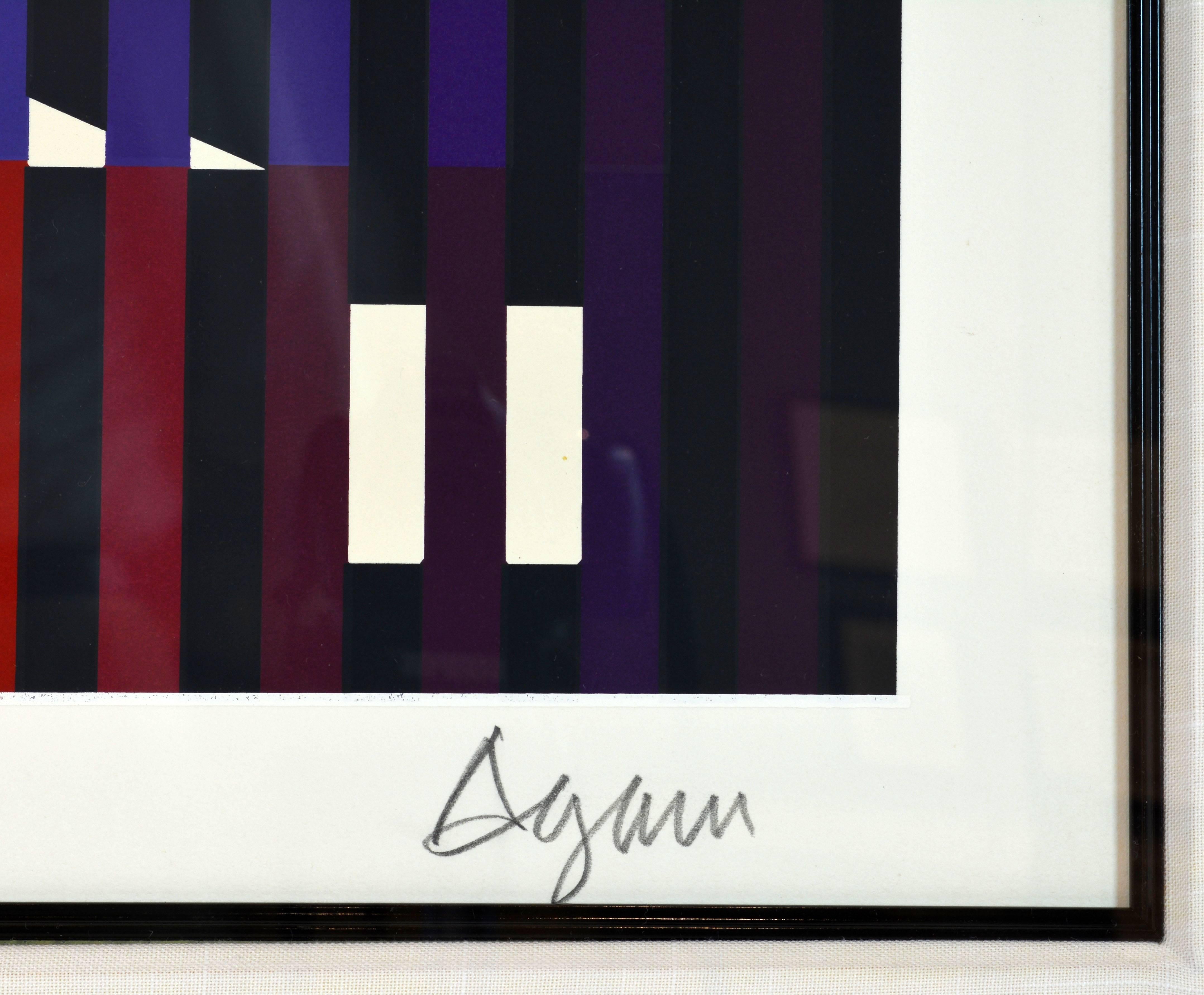 French 'Sparkling Night Rainbow' Extra Large Serigraph Signed/Numbered by Yaacov Agam