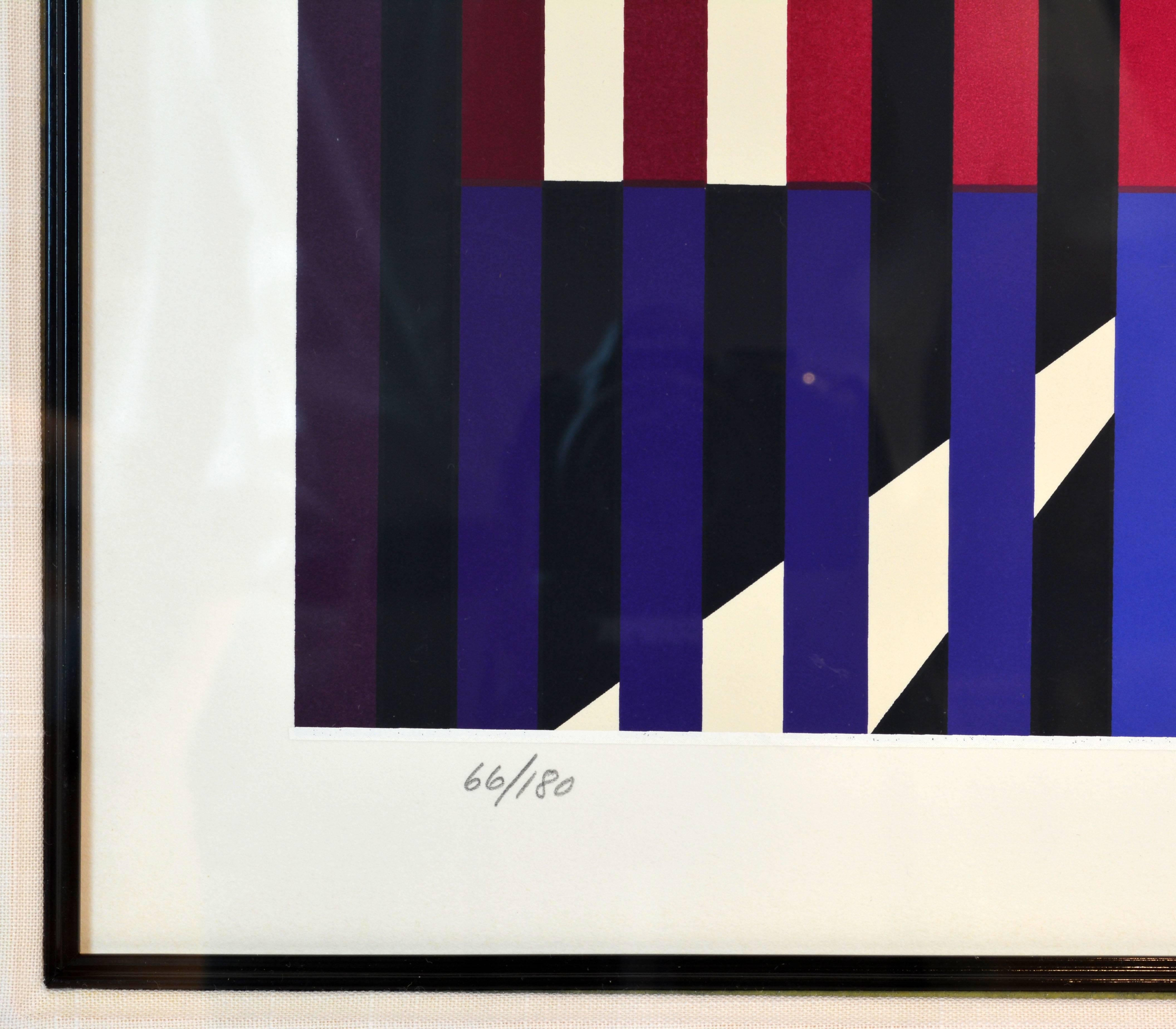 'Sparkling Night Rainbow' Extra Large Serigraph Signed/Numbered by Yaacov Agam In Good Condition In Ft. Lauderdale, FL