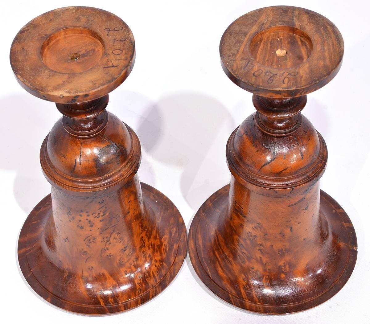 Burl Pair of Early 19th Century English Treenware Urns