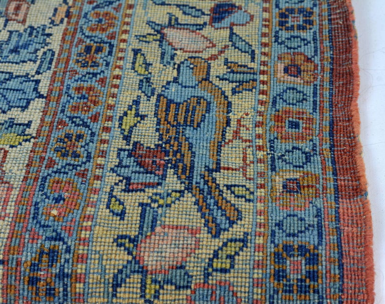 Wool Rare Pair of Antique Lavar Kerman Persian 'Tree of Life' Prayer Carpets