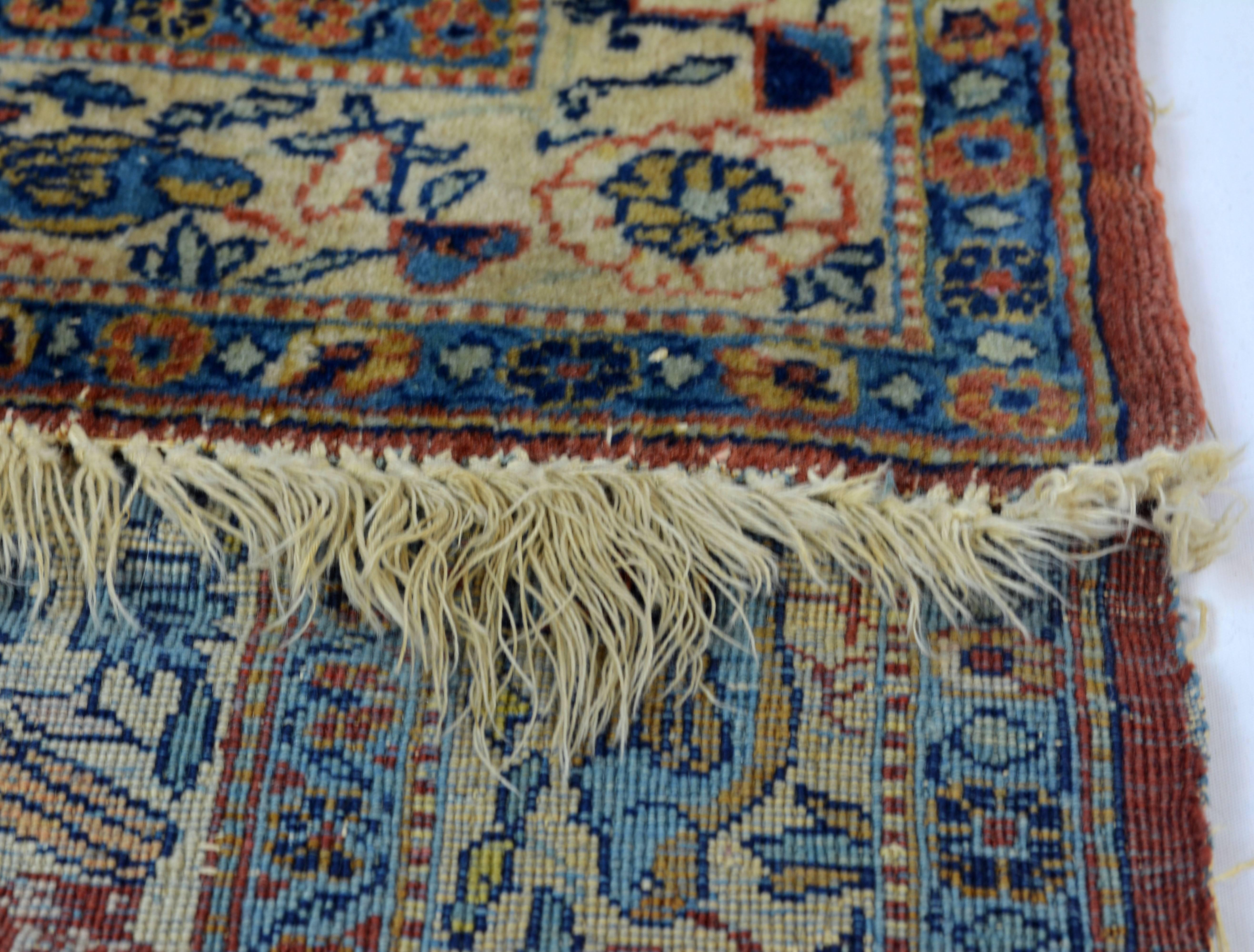 Rare Pair of Antique Lavar Kerman Persian 'Tree of Life' Prayer Carpets 1