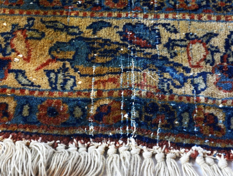 Rare Pair of Antique Lavar Kerman Persian 'Tree of Life' Prayer Carpets 2