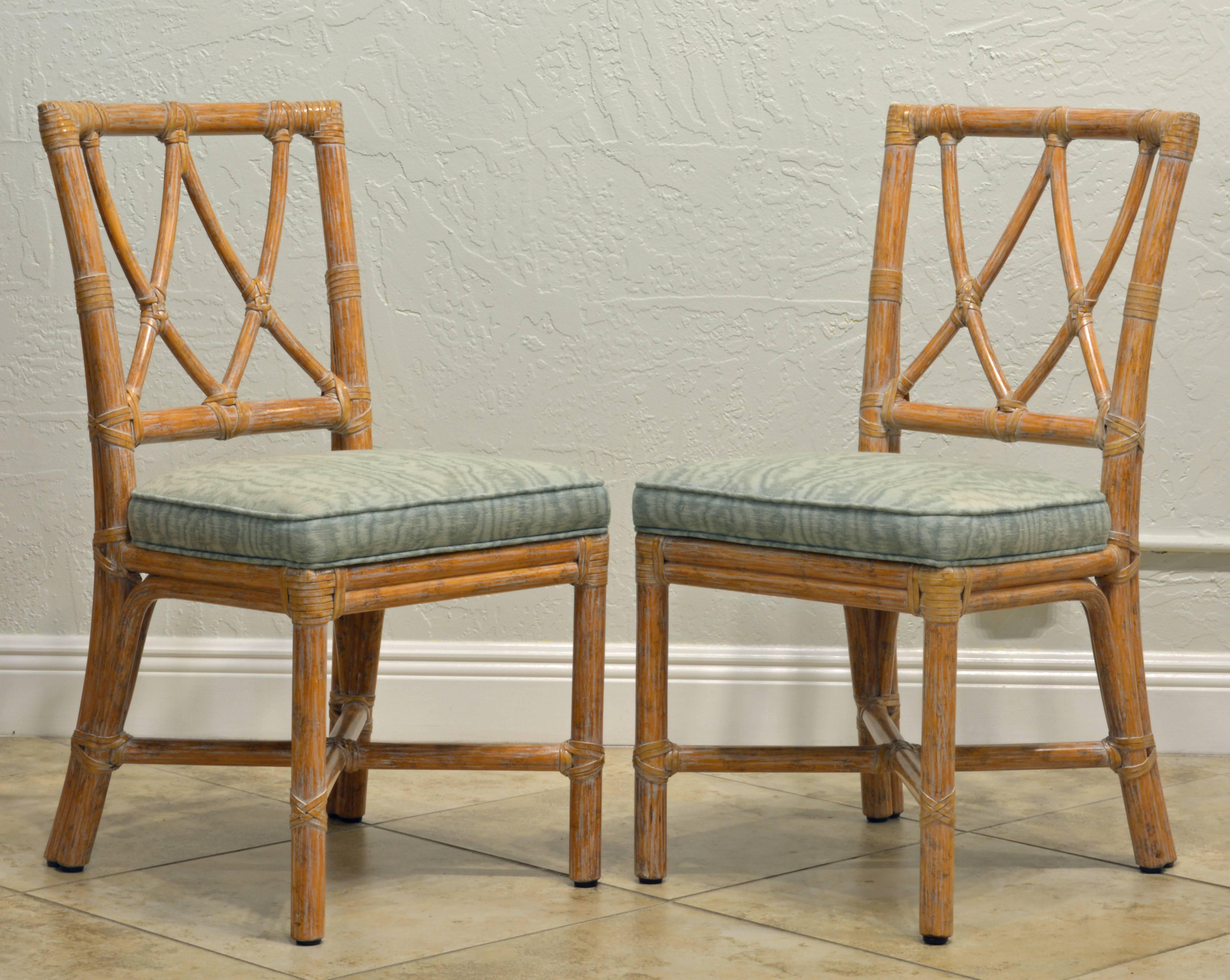 vintage rattan dining chairs