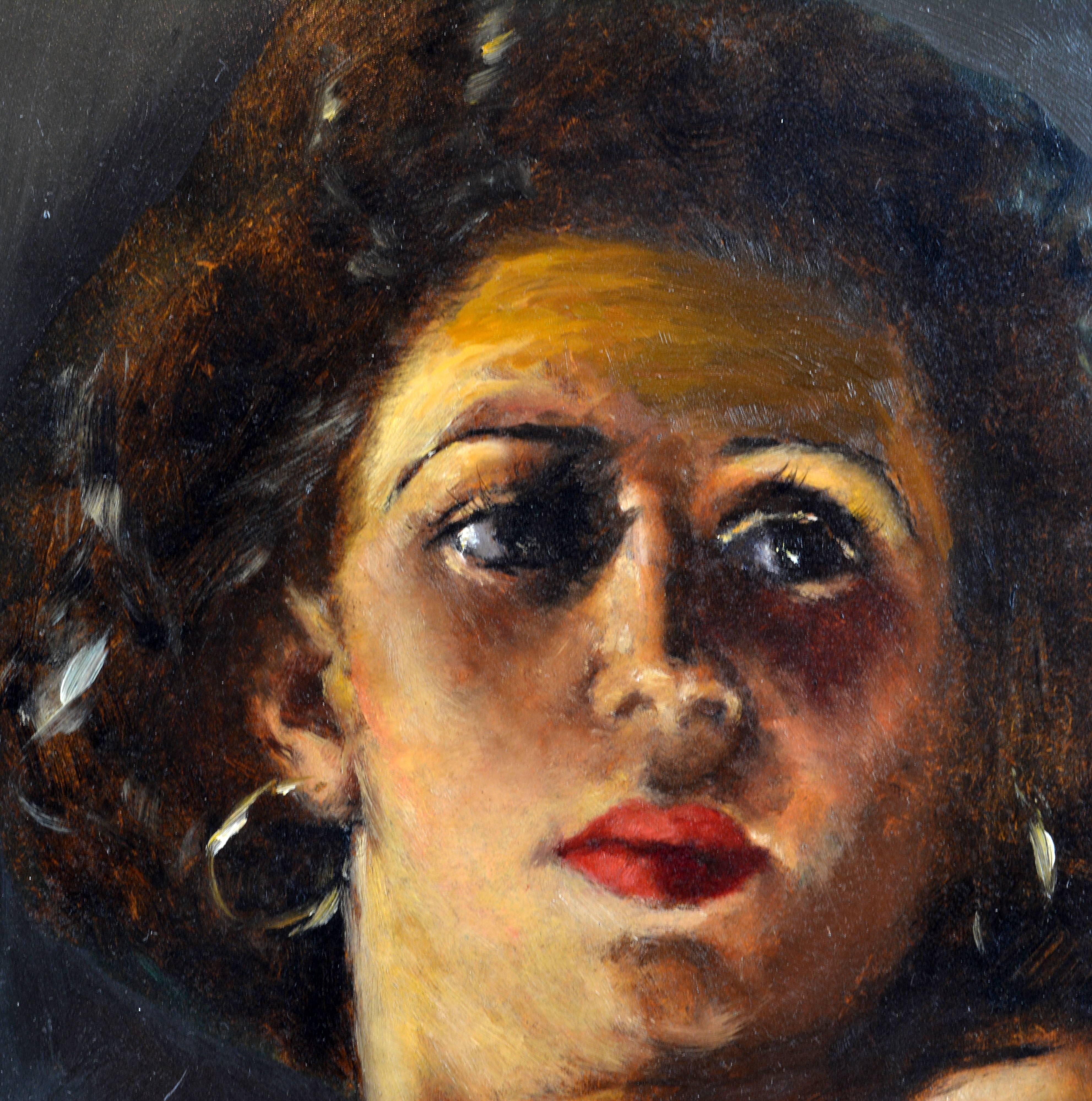 Bois Nu érotique de Fried Pal:: Hongrois 1893-1976:: Huile sur panneau:: étourdissant