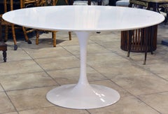Iconic Knoll Tulip Table by Eero Saarinen, All White Pristine Condition