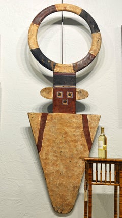 Huge Nafana Bedu Style Plank Mask Natural Colors Powerful Abstract Art