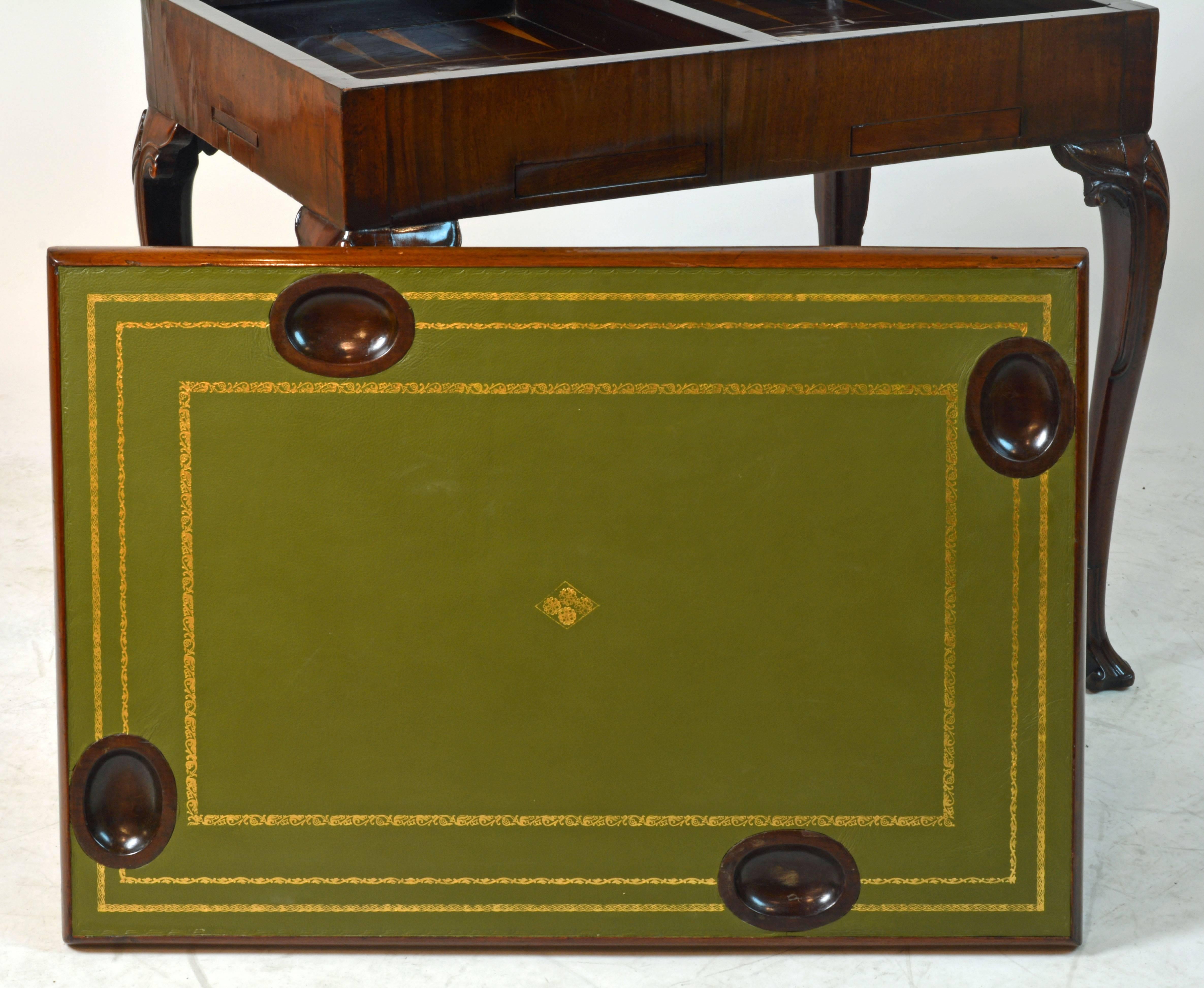 Superior 18th Century George II Mahogany Tric-Trac Game Table In Good Condition In Ft. Lauderdale, FL