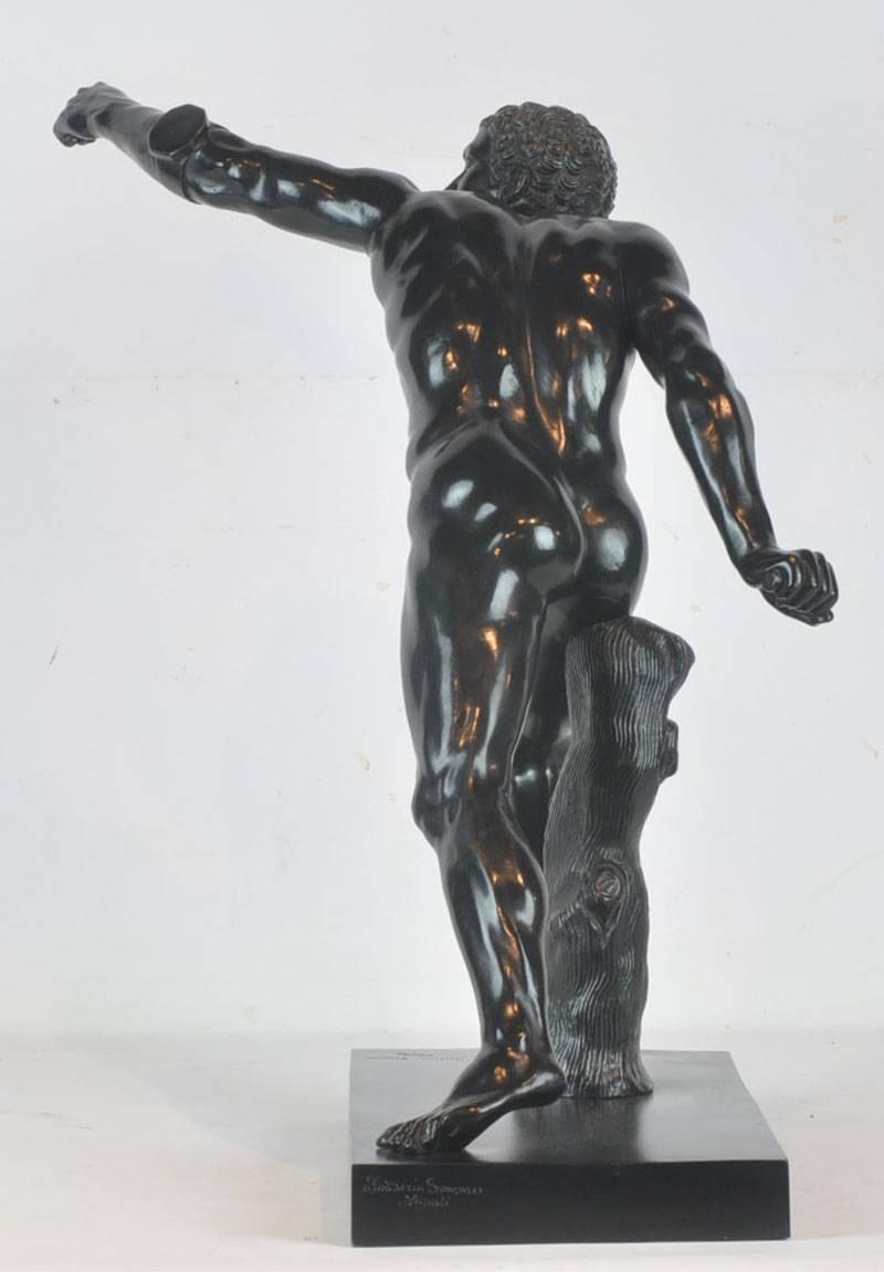 Italian 19th Century Grand Tour Bronze of a Gladiator Cast by Sommer in Napoli 6