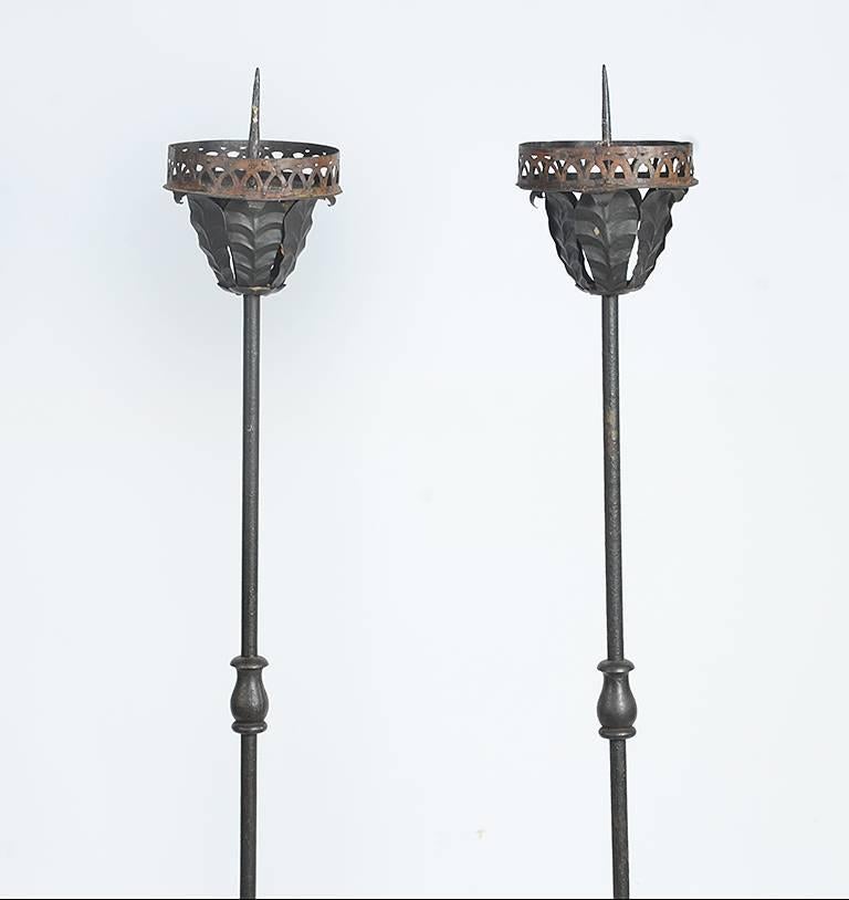 Pair of Early 19th Century Spanish Iron Torchères 2
