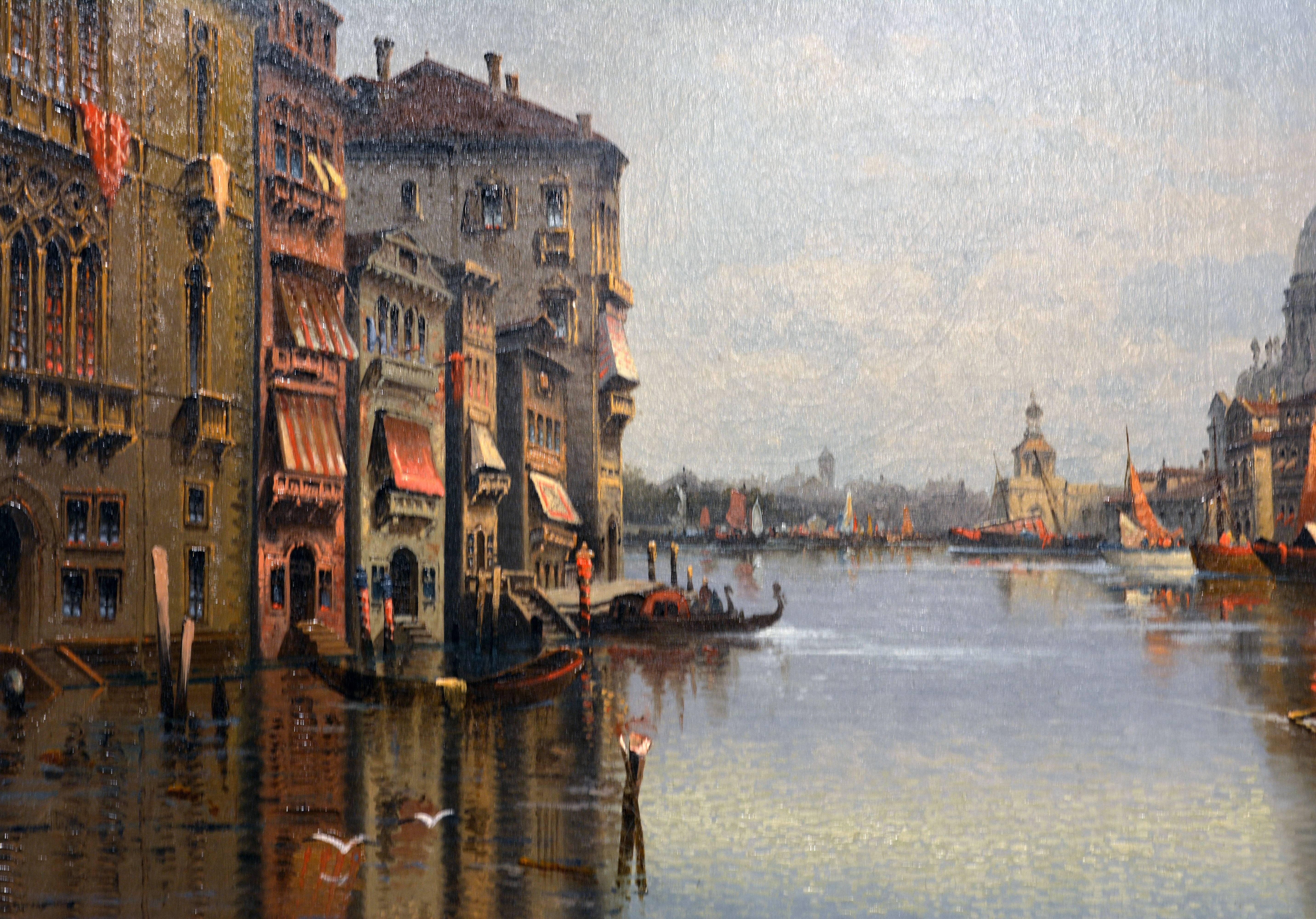 View of Canal Grande and Santa Maria Della Salute in Venice by Karl Kaufmann In Good Condition In Ft. Lauderdale, FL