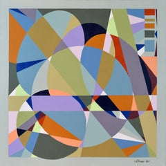Contemporary Abstract Oil by Sinai M. Waxman, Well Exhibited American Artist