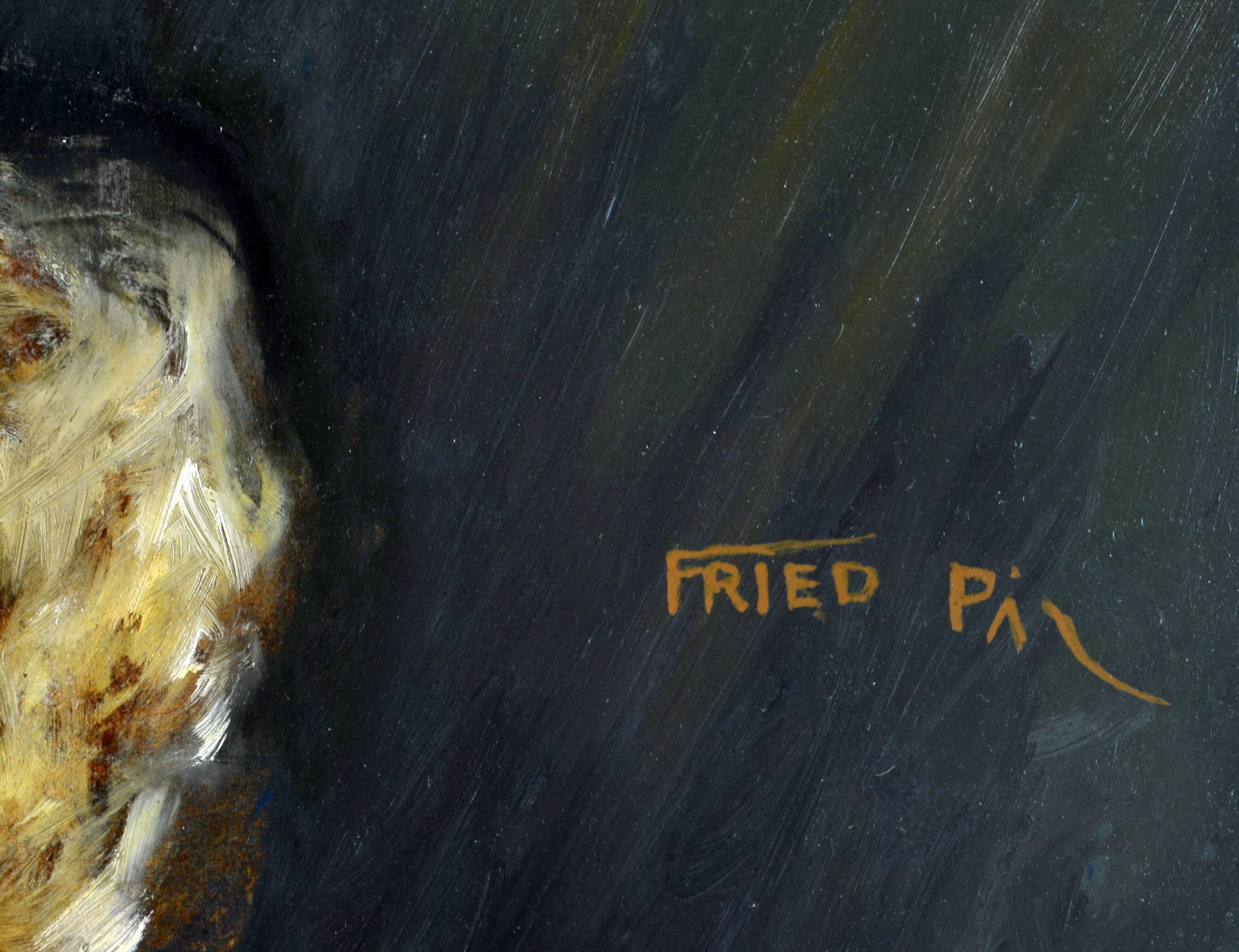 Erotic Nude by Pal Fried, Hungarian 1893-1976, Oil on Panel, Stunning In Good Condition In Ft. Lauderdale, FL