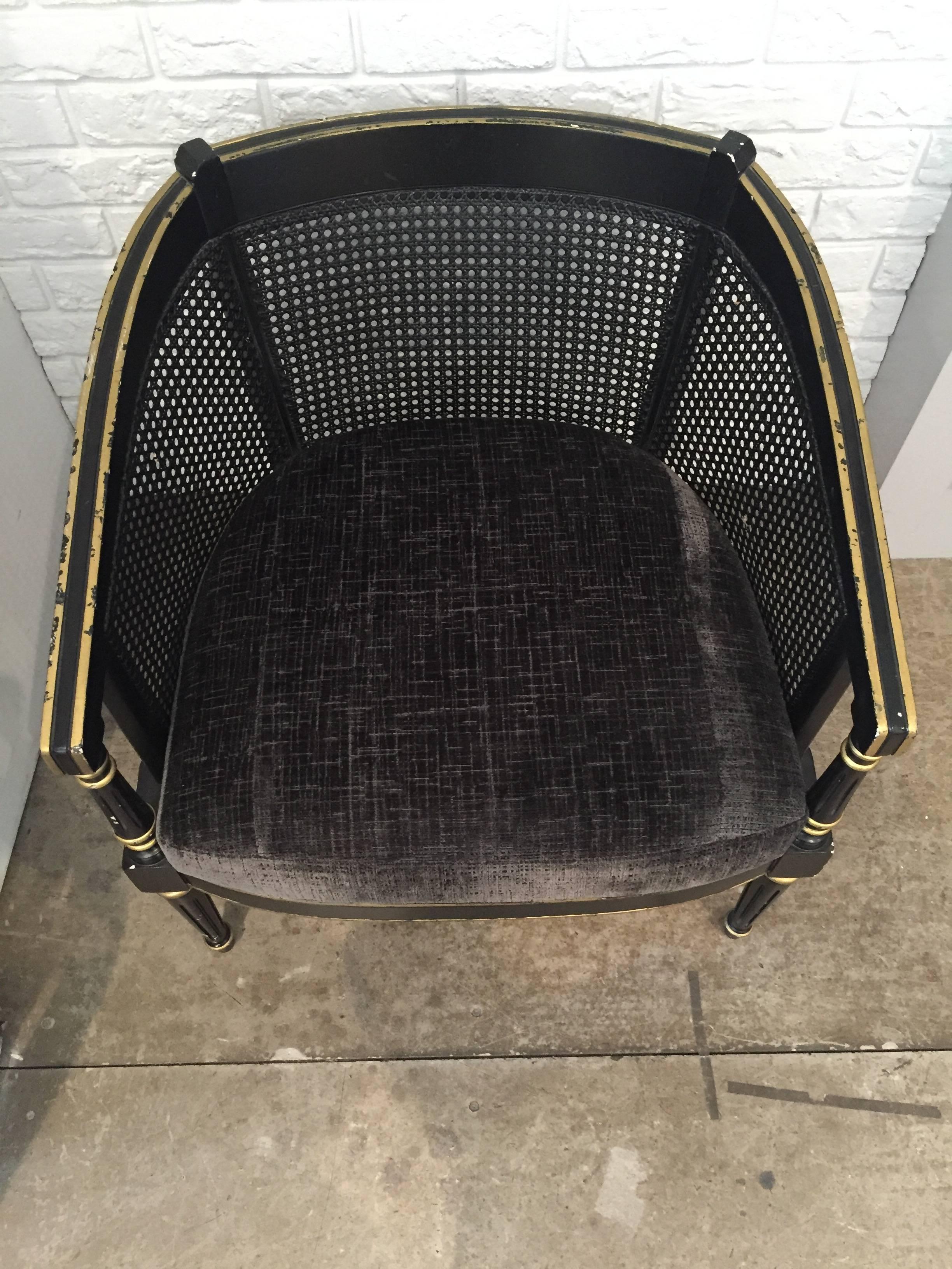 Hollywood Regency Pair of 20th Century Empire-Style Chairs