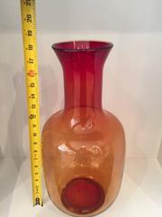 Joel Myers for Blenko Glass Orange Vase