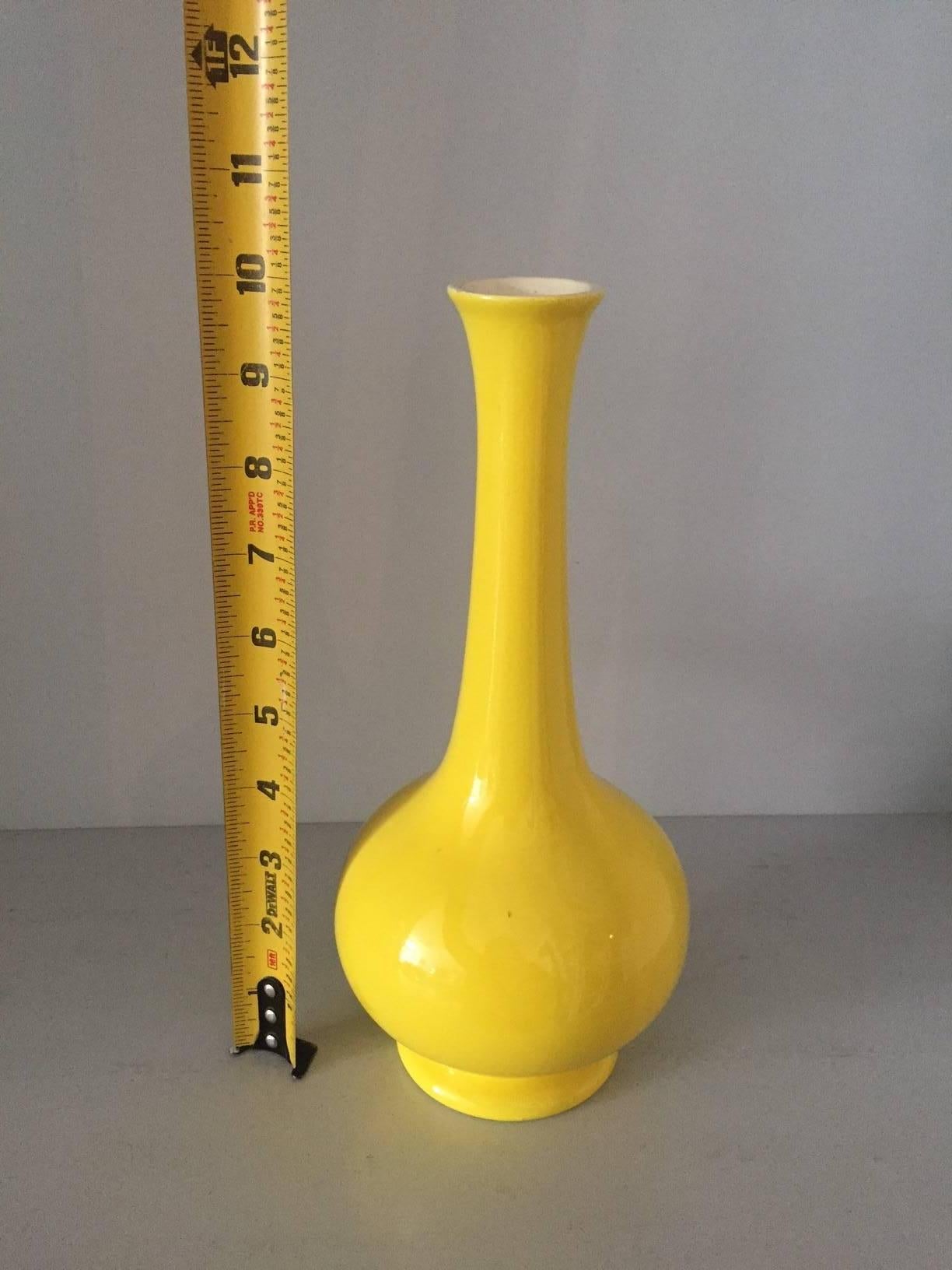 Royal Haeger yellow ceramic vase.