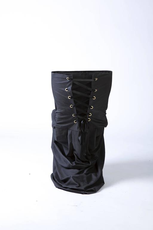 Modern Vanity Lounge Chair made from Fabric Dress, One of a Kind For