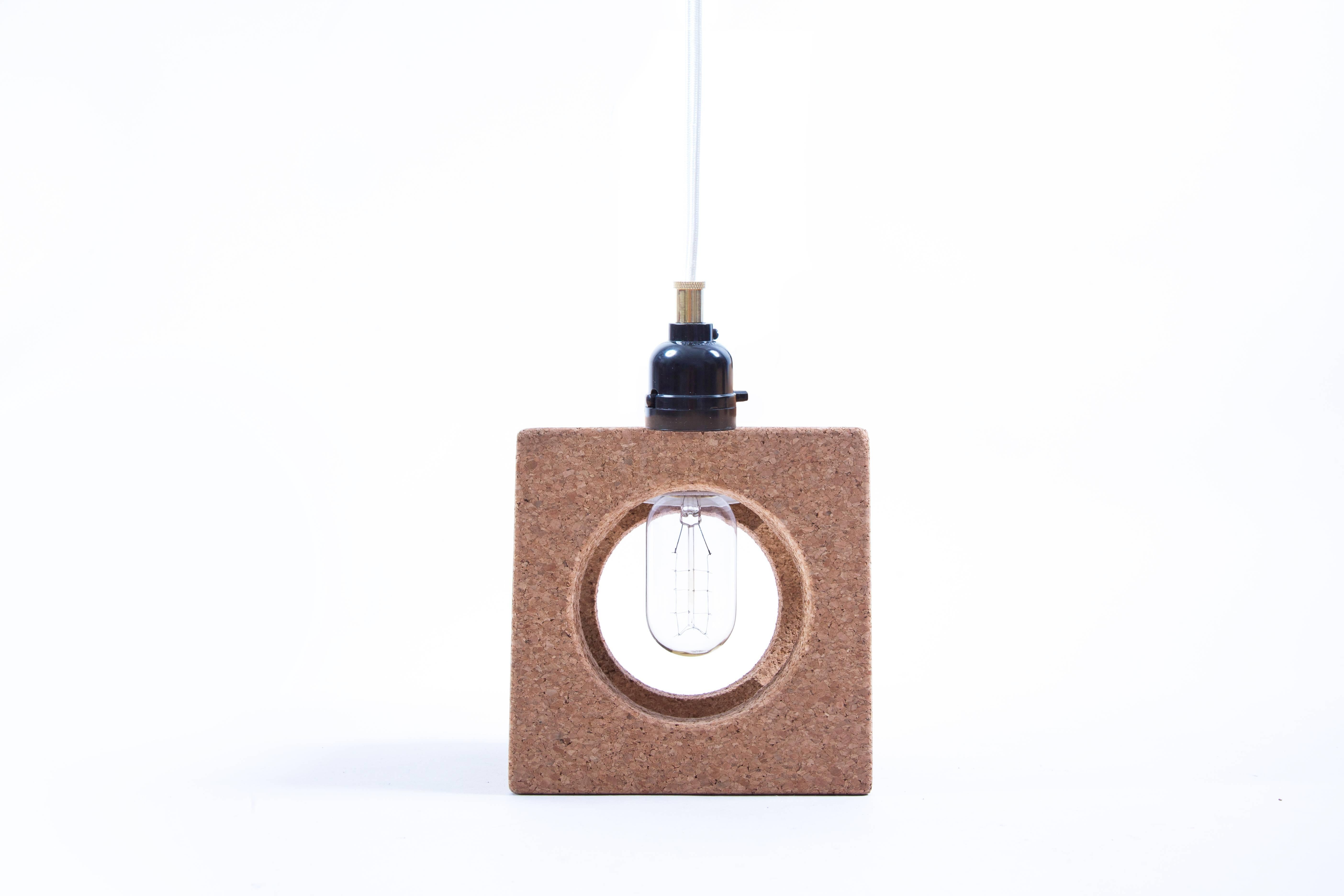 These Hand-Sculpted cork pendants are a fun and versatile approach to lighting.  They can act as a standalone accent light, or be clustered together to function as ambient light.  You can hang them, place them on your desk, or fix them to your wall;