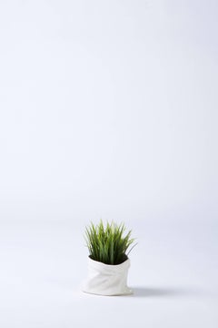 Vaso contemporaneo in ceramica Denim 'Worn'