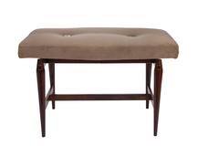 Pair of Liceu de Artes & Oficios Jacaranda Stools with Velvet Seats