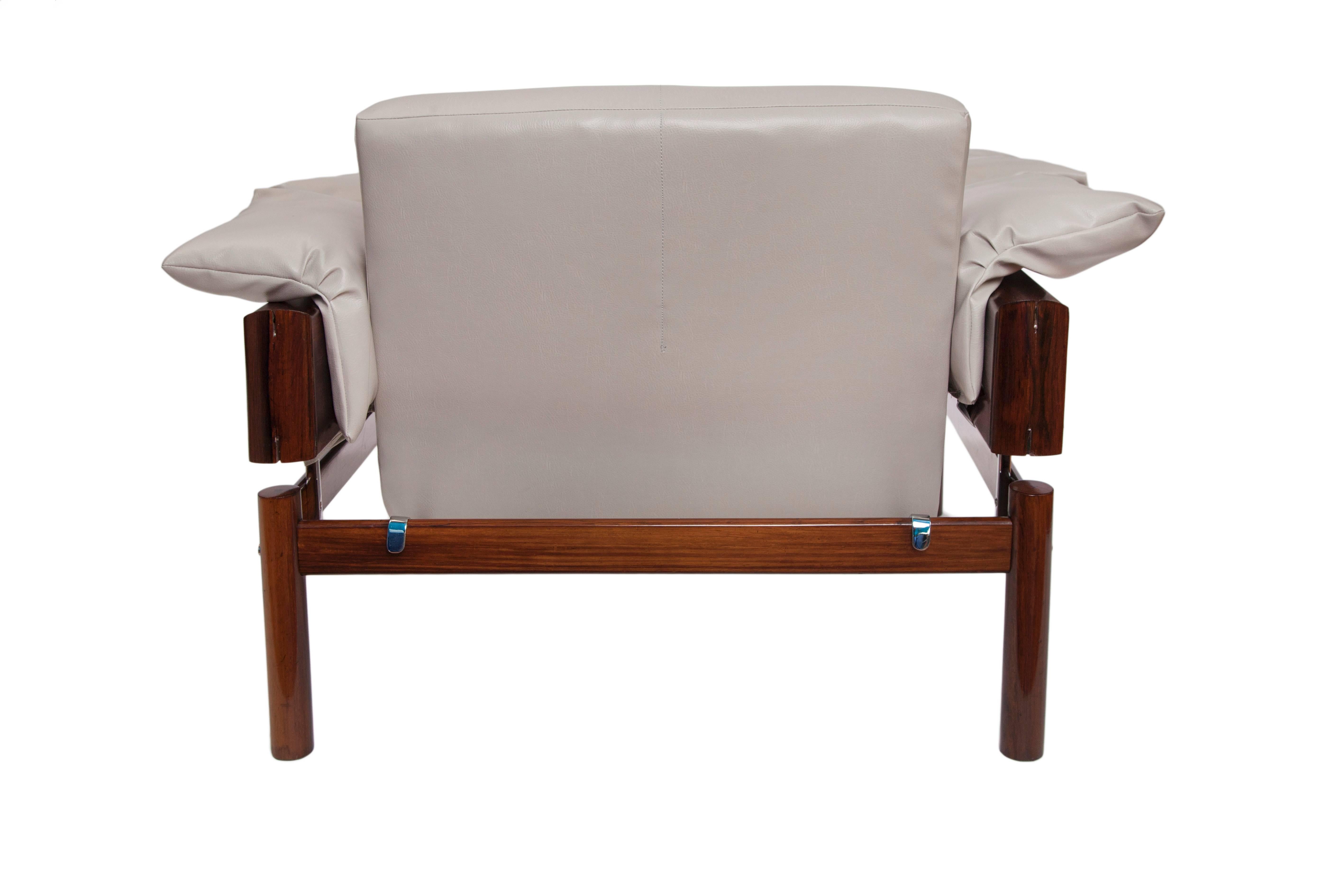 Mid-20th Century Pair of Percival Lafer Brazilian Jacaranda Lounge Chairs
