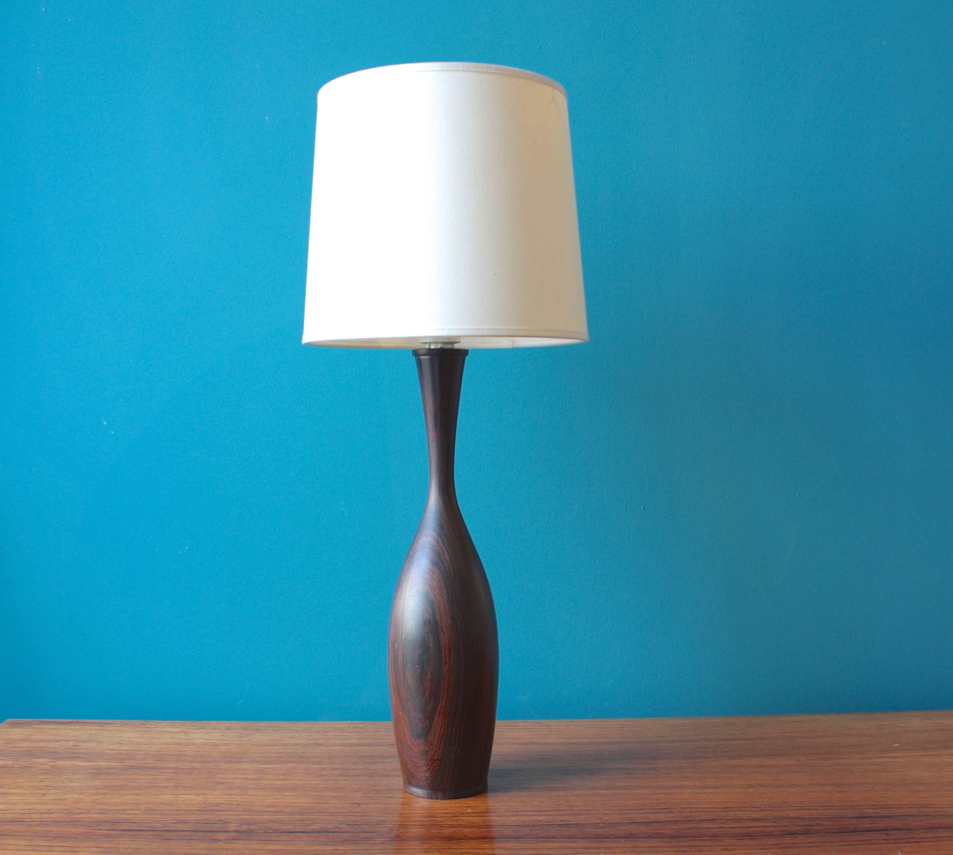 Danish Rosewood Table Lamp, 1960s In Good Condition In Berlin, DE