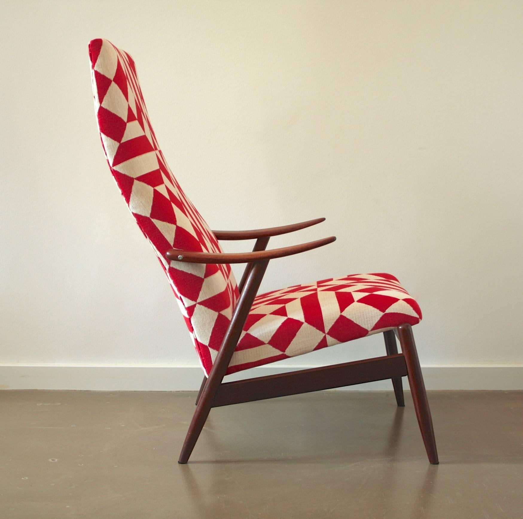 Mid-Century Modern Vintage Danish High Back Lounge Chair