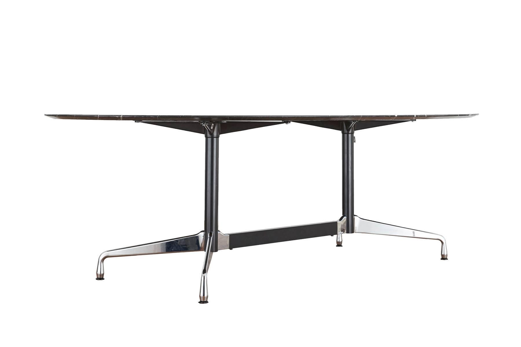 Mid-Century Modern Segmented Black Marble Table by Charles and Ray Eames for Vitra