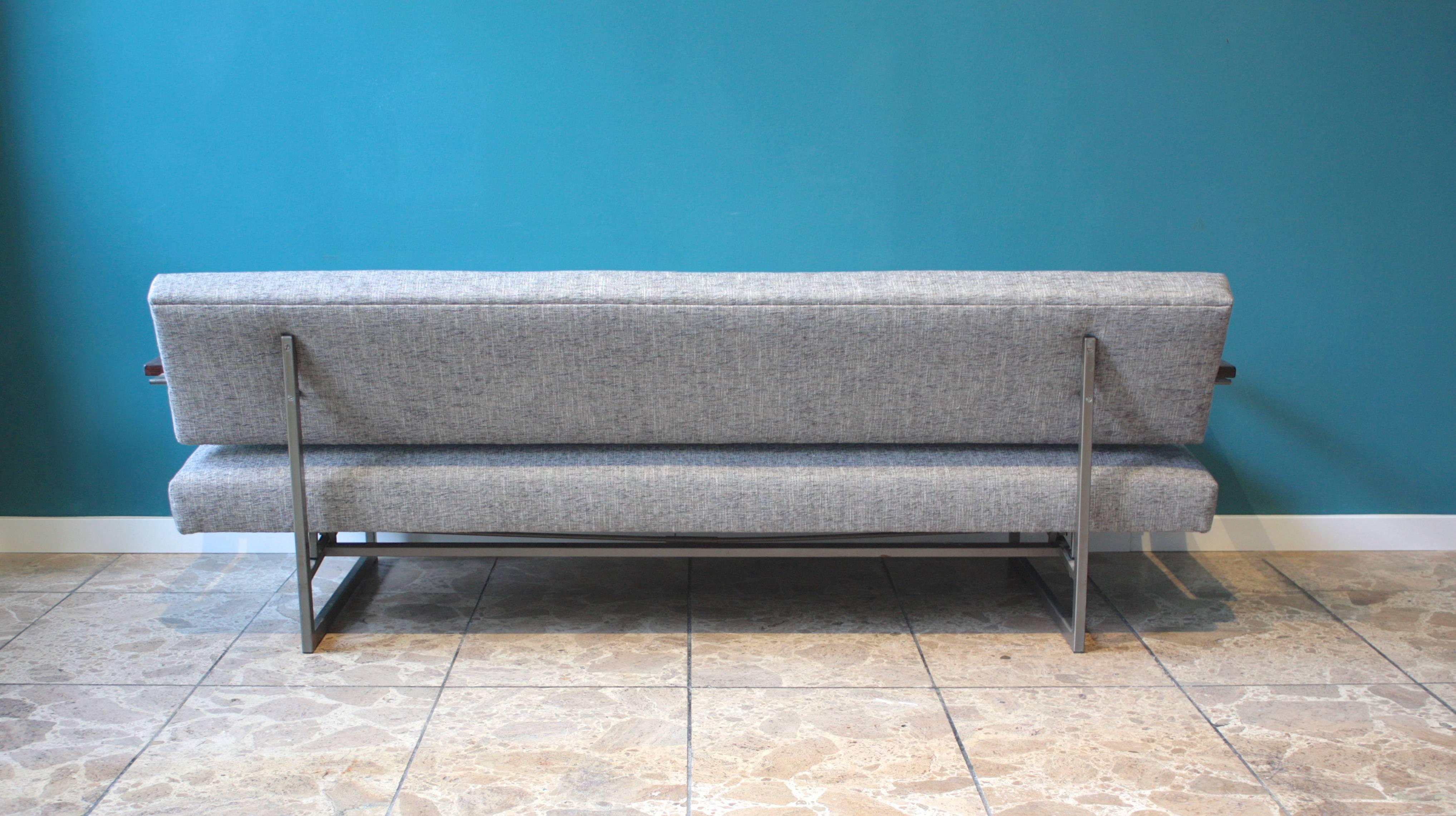 Mid-Century Modern Reupholstered Grey Vintage Sofa or Daybed by Rob Parry for Gelderland, 1950s